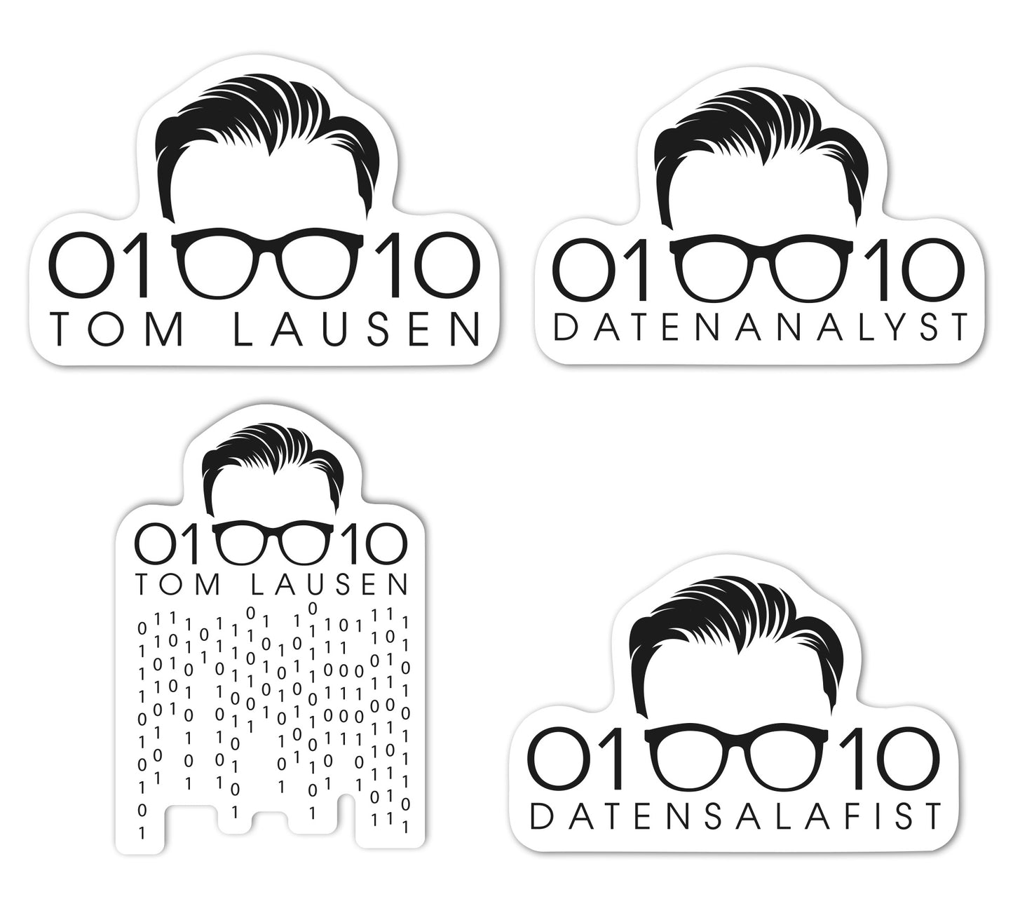 4er Set Sticker